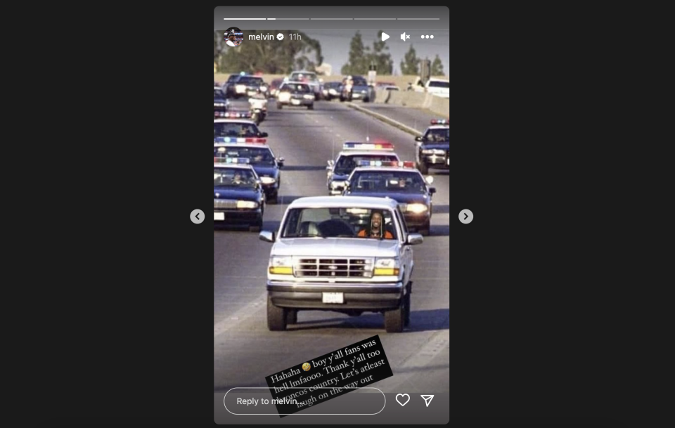 Screenshot of Melvin Gordon's Instagram story.  (Instagram)