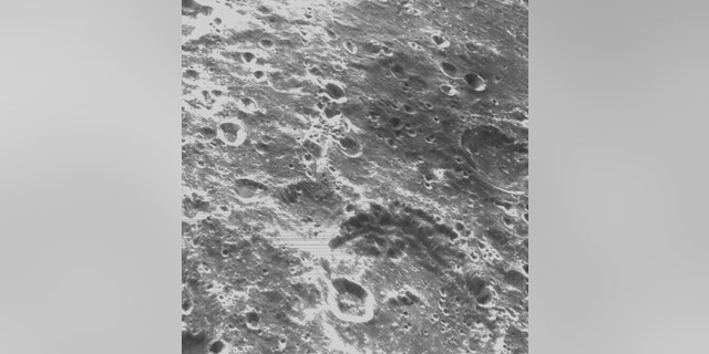 On the sixth day of the Artemis I mission, Orion's optical navigation camera captured black-and-white images of craters on the Moon below.
