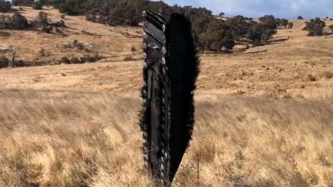 What appears to be debris from SpaceX Crew-1 on the Dalgety campus, Australia, in July in a photo from social media.
