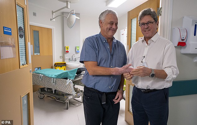 Six years after the operation, Mr Cahill used his new hand to perform CPR on his wife Sylvia, keeping her alive for 10 minutes from cardiac arrest before paramedics arrived.