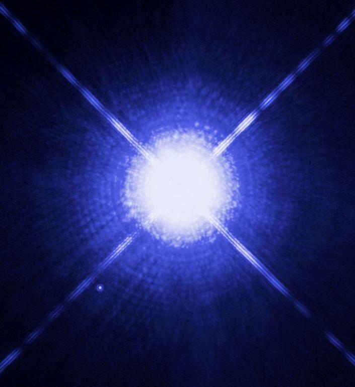 Hubble Space Telescope image of Sirius, the brightest star in our night sky.