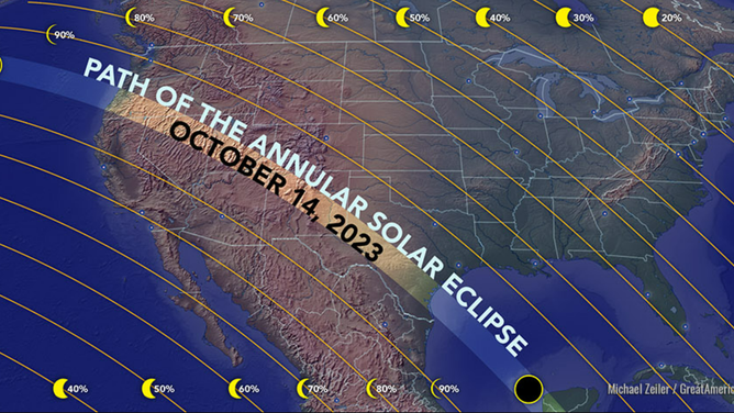 October eclipse map