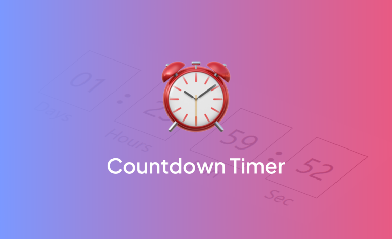 Add the Countdown widget without code to your website